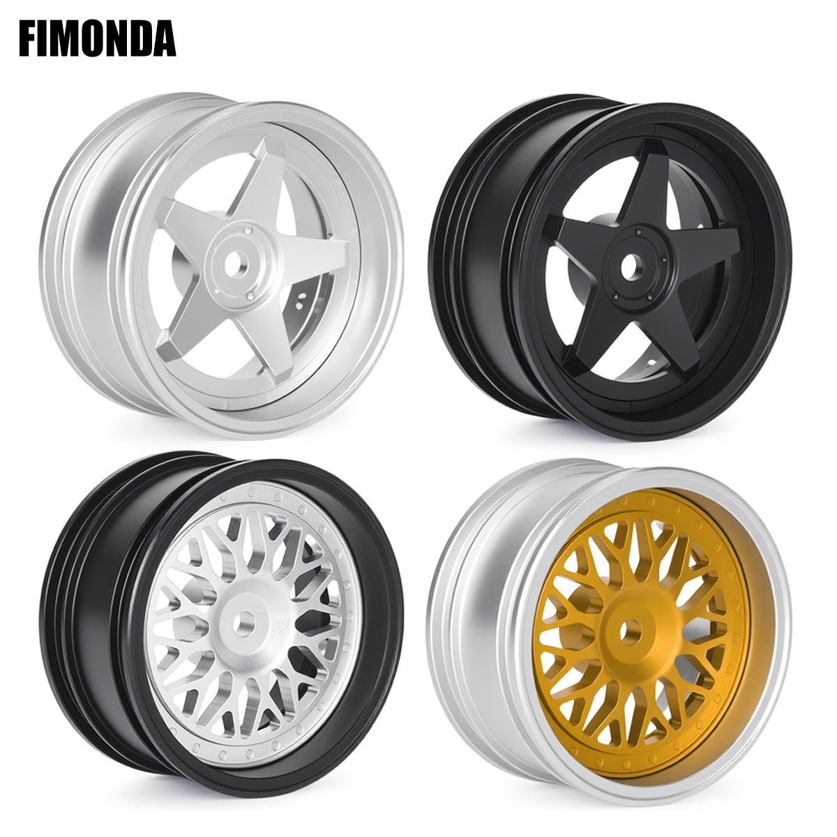 Model Kit Tamiya - 4Pcs Aluminum Wheel Hubs Rim 52*26mm