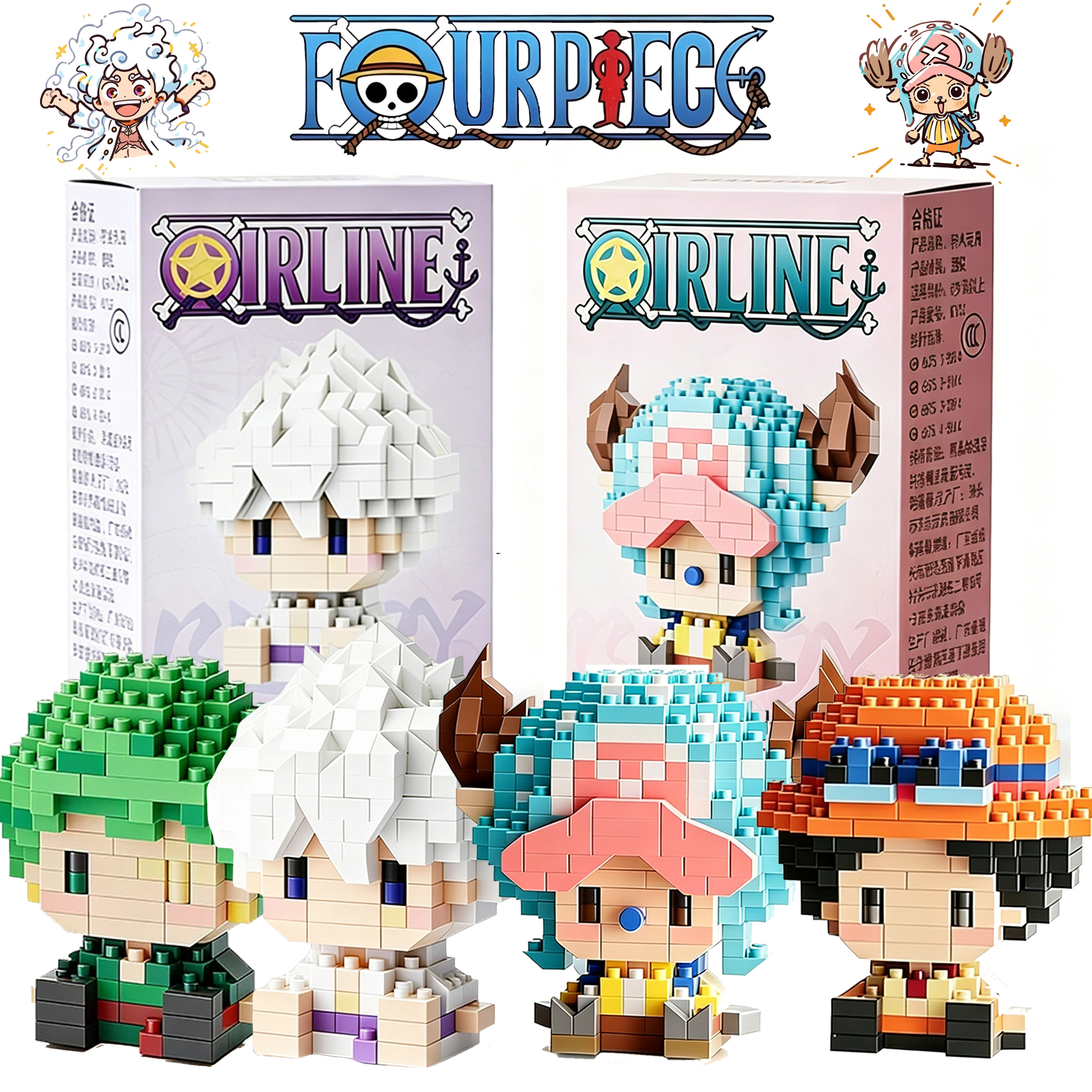 Model Kit Lego - Anime Character Model Luffy 3D Mini