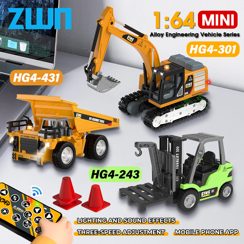 Model Kit Excavator - ZWN Remote Control Excavator Dump Truck