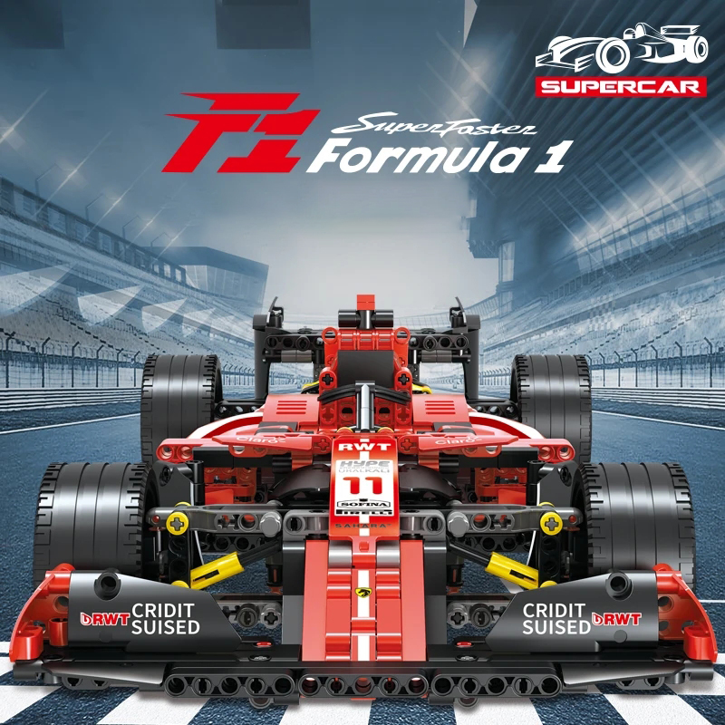 Model Kit F1 - 1280Pcs High-Tech Formula Cars 023005 Red