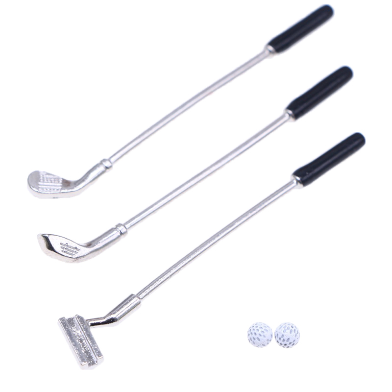 Model Kit Toy - 1 Set Miniature Golf Clubs Small