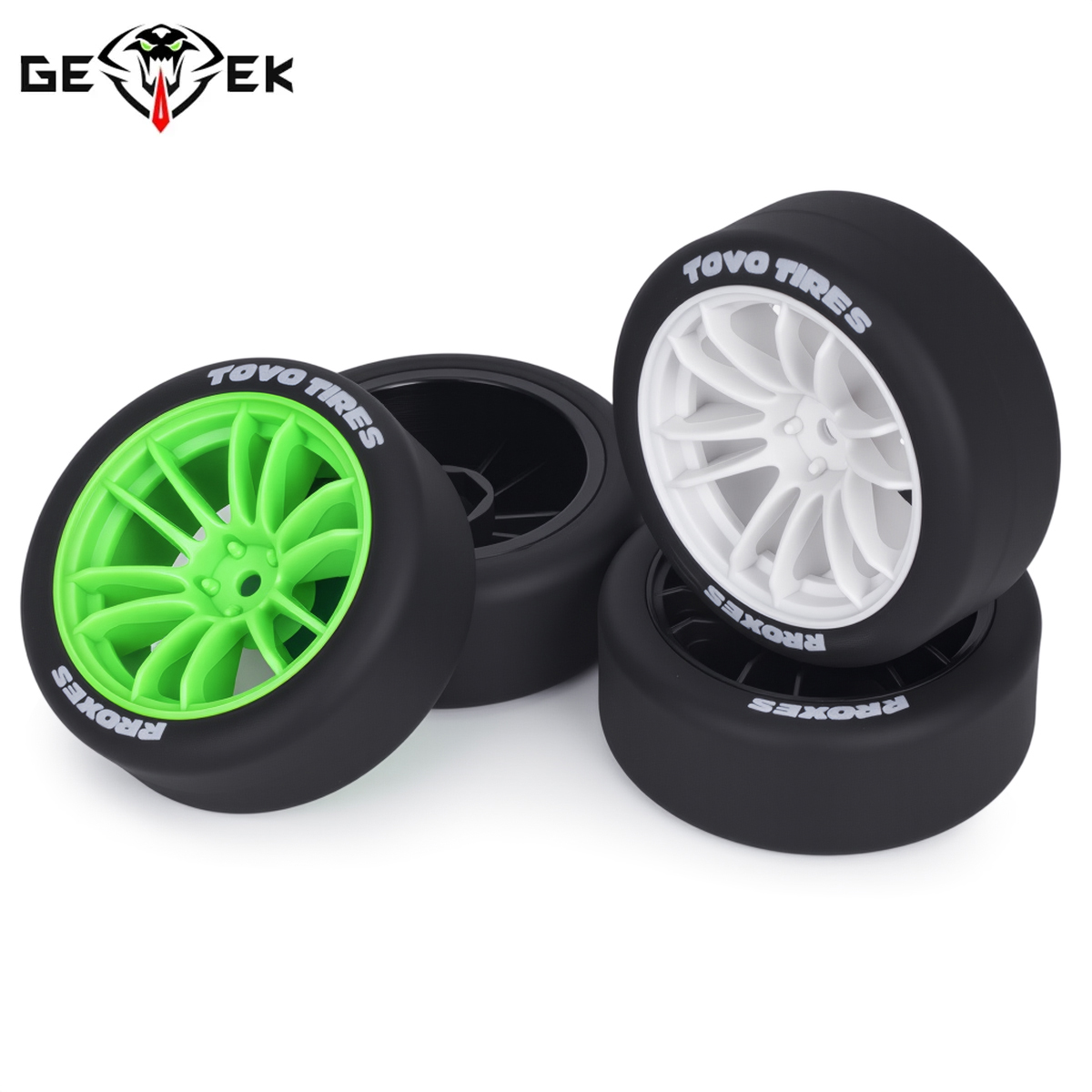 4Pcs Hard Drift Tires Wheel Ty - огляд і ціна Model Kit Tamiya