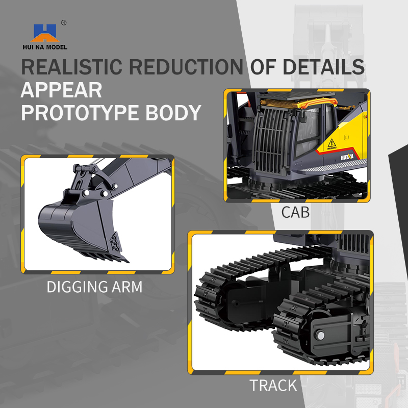 HUINA 1592 Alloy Excavator Tru - огляд і ціна Model Kit Excavator