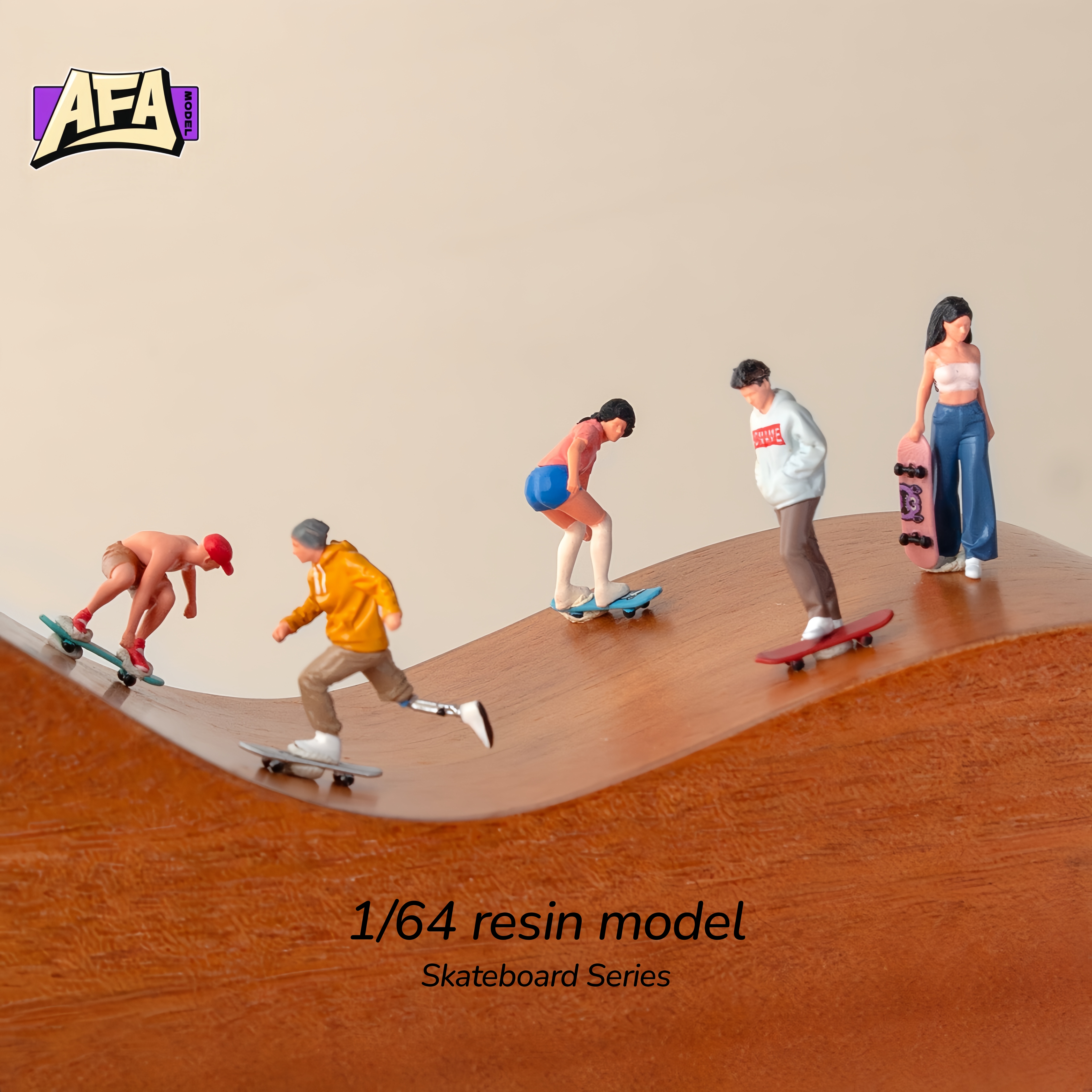 1 64 resin diorama skate Minia - огляд і ціна Model Kit Toy