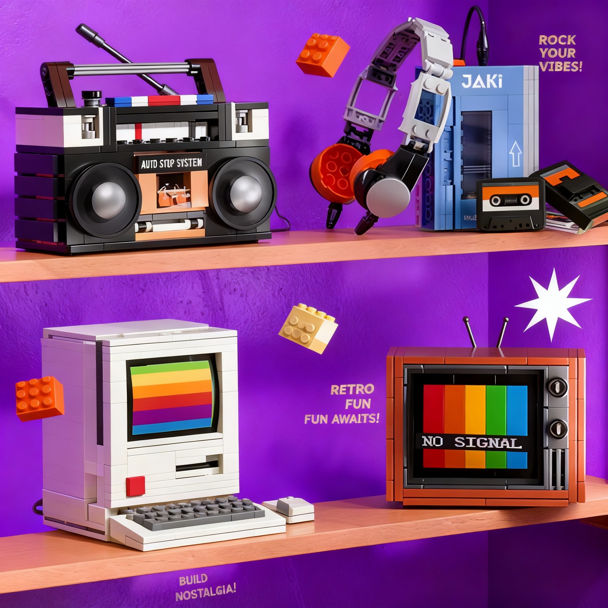 Retro DIY Building Blocks TV R - огляд і ціна Model Kit Lego