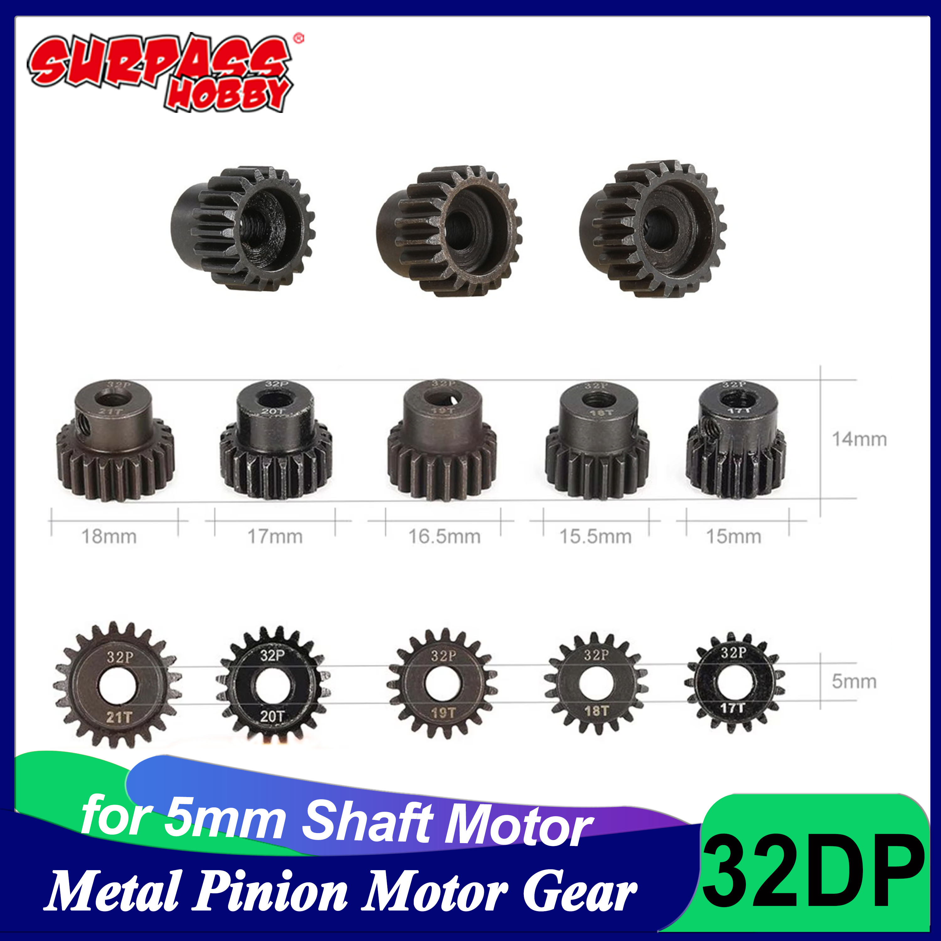 32DP 5mm 13T 14T 15T 16T 17T 1 - огляд і ціна Model Kit Tamiya