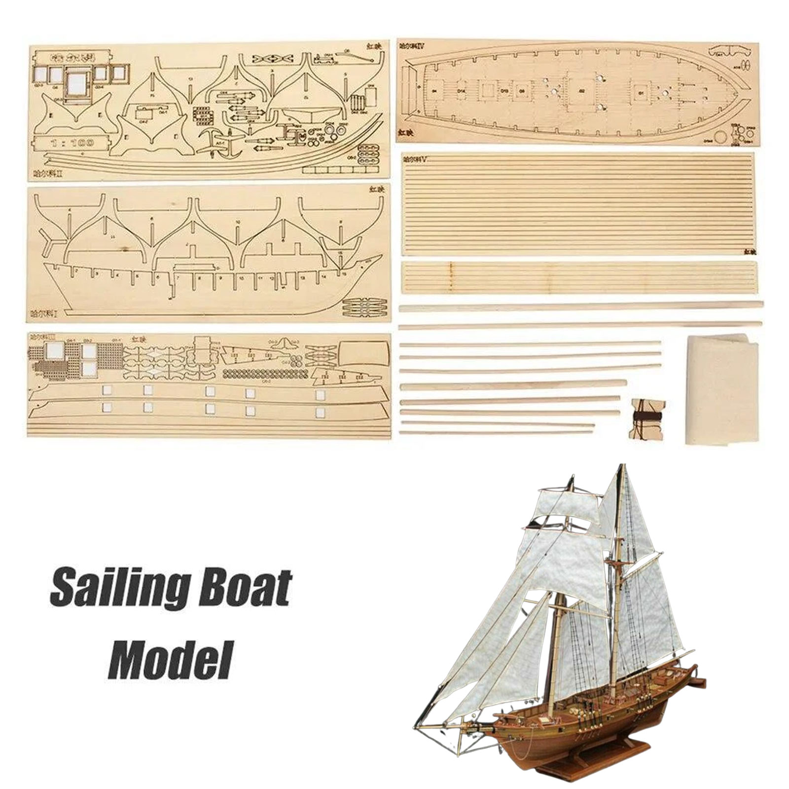 【Halcon Sailboat Wooden Model  - огляд і ціна Model Kit U Boat