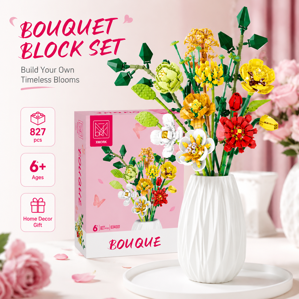Bouquet Flower Building Blocks - огляд і ціна Model Kit Toy