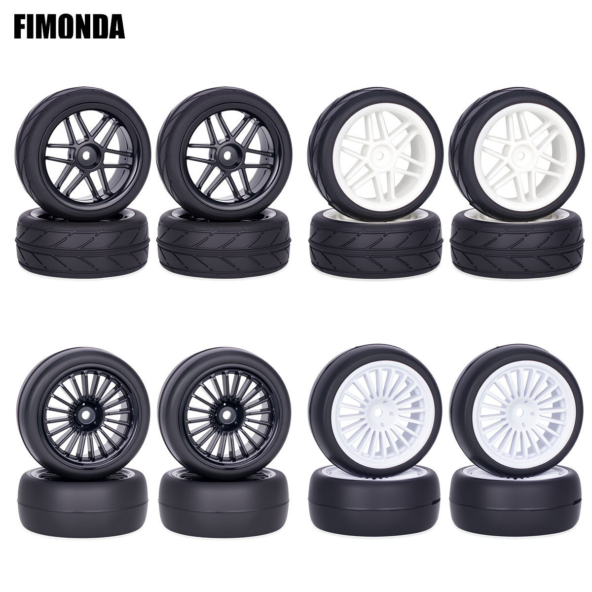 Pre-Glued RC Wheels Tires Set  - огляд і ціна Model Kit Tamiya
